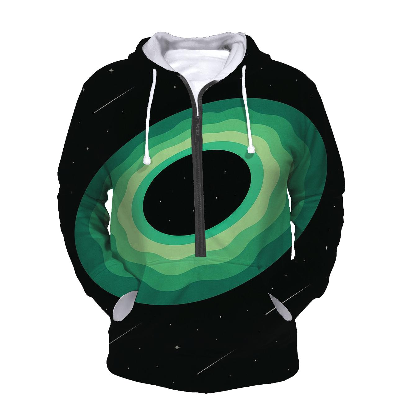 Aurora Oval Night Track printed hoodies