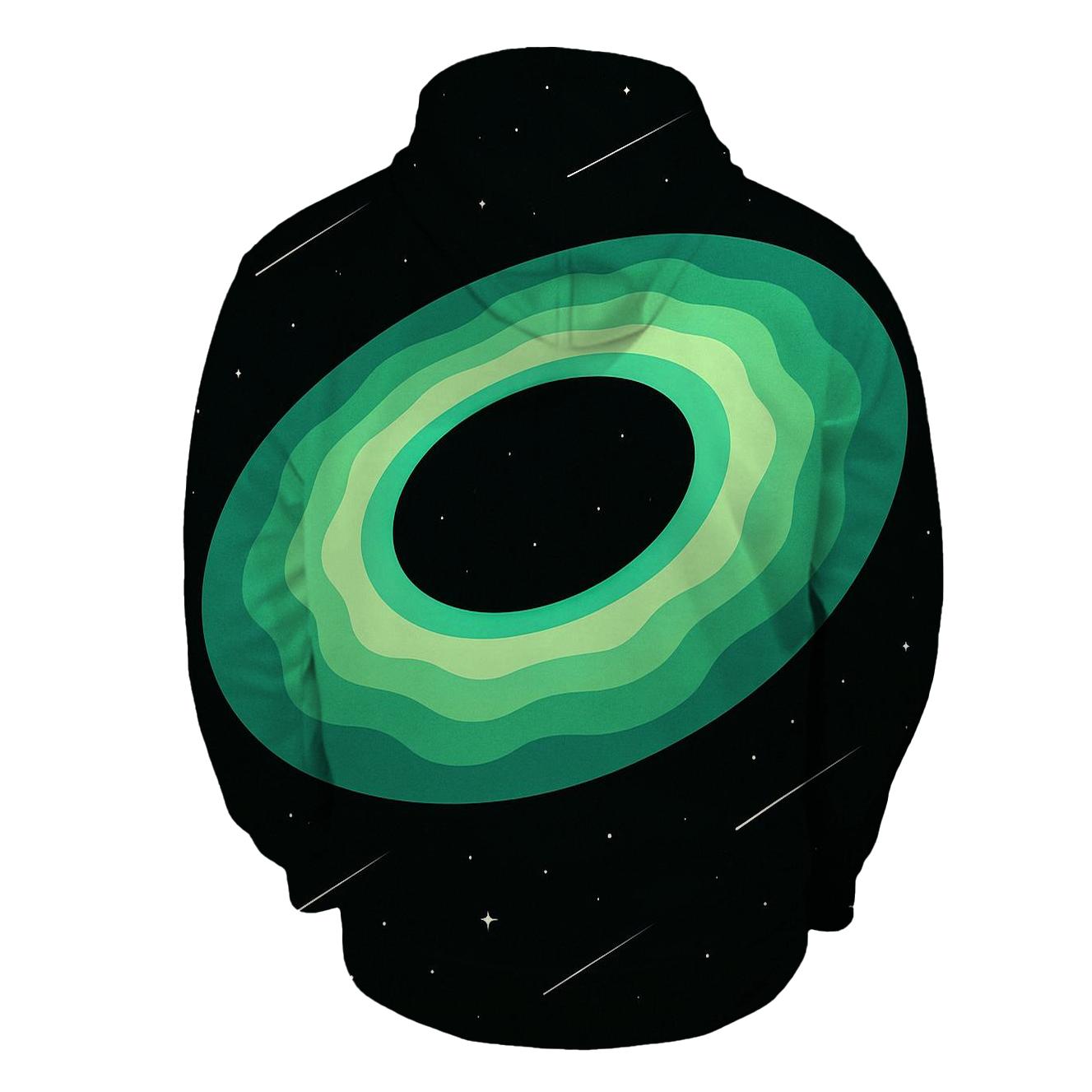 Aurora Oval Night Track printed hoodies