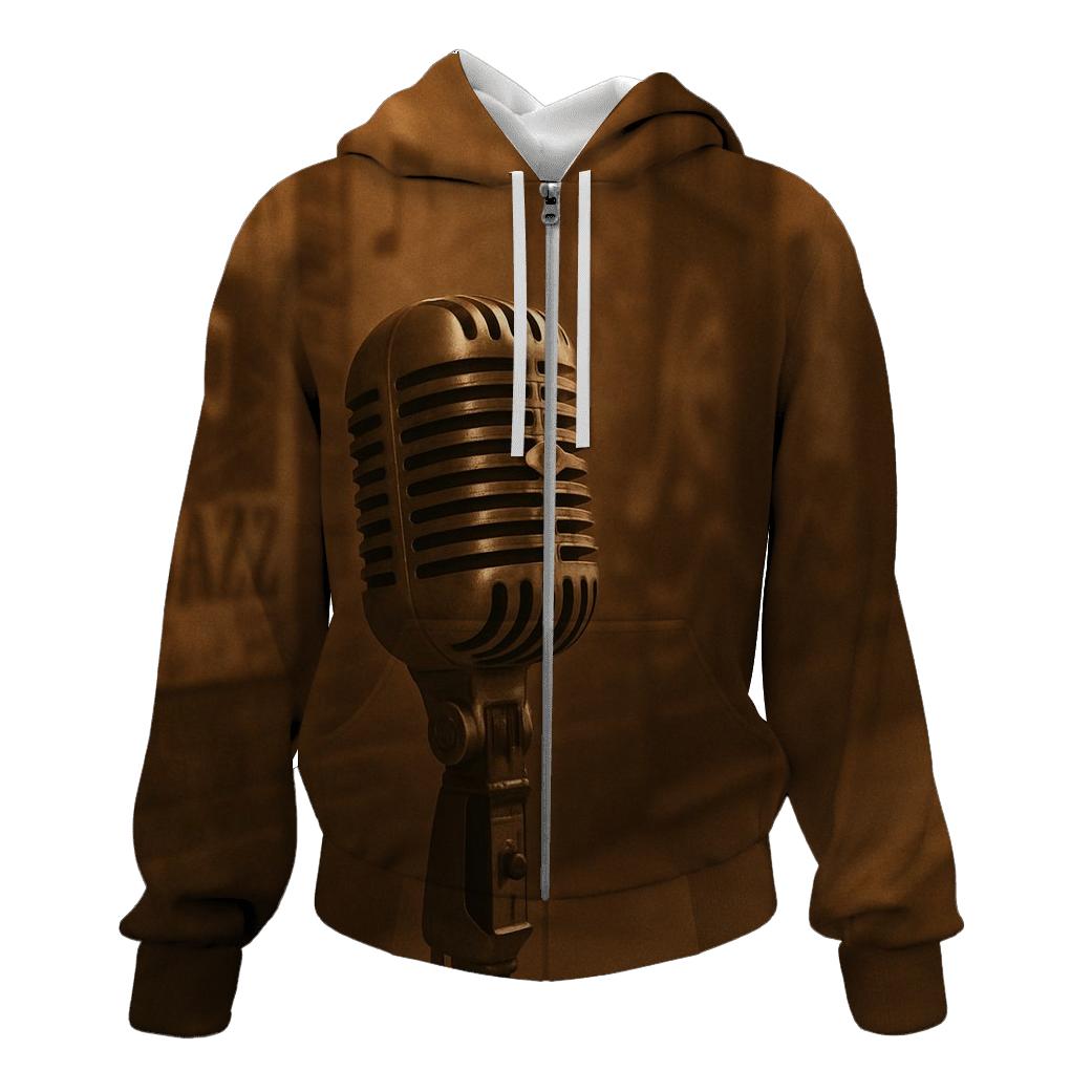 Sepia Street Microphone Session hoodie designs