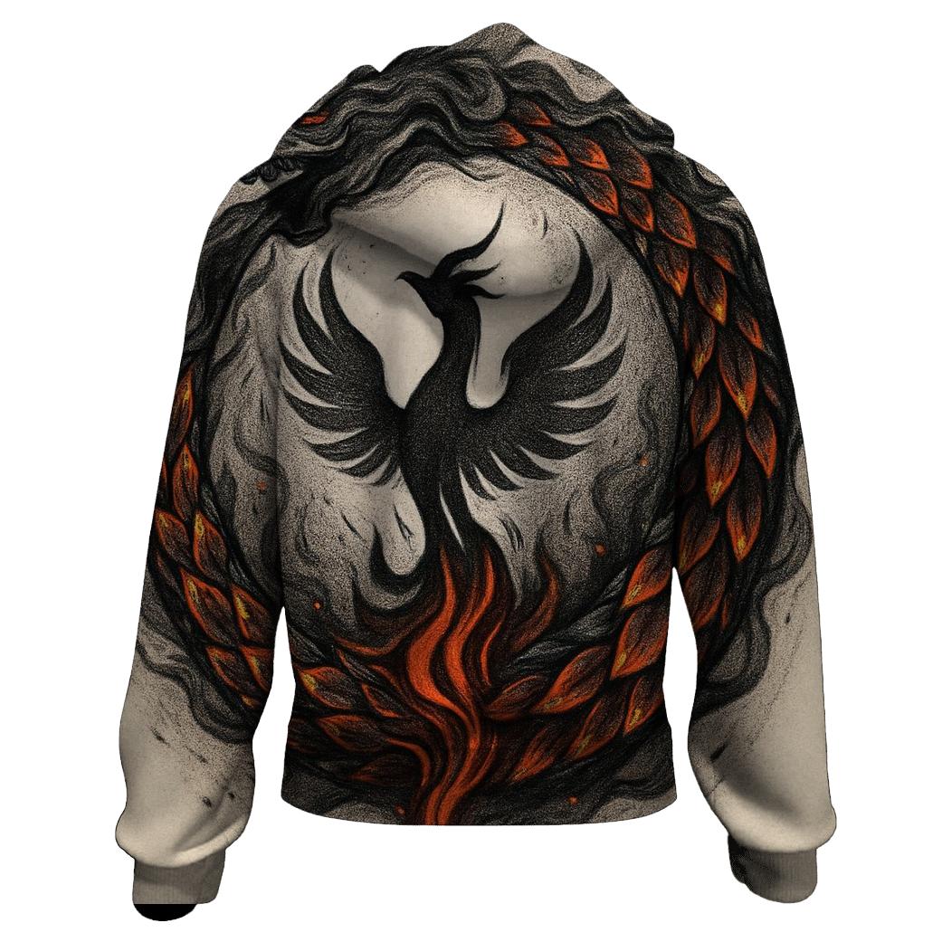 Phoenix Ash Ouroboros hoodie designs