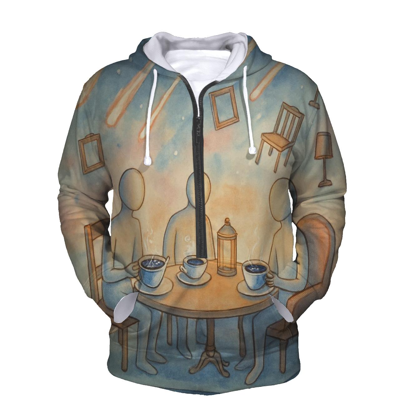 Meteor Shower Tea Party premium hoodies