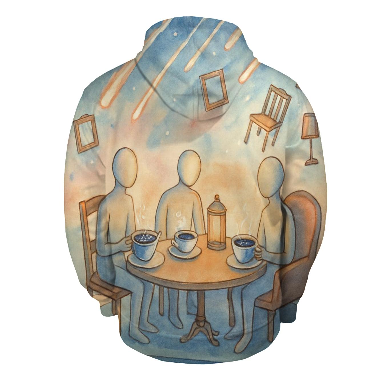 Meteor Shower Tea Party premium hoodies