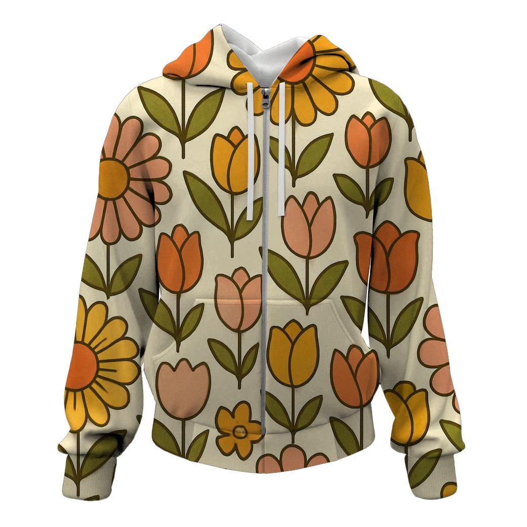 Sunburst Flower Meadow custom hoodies