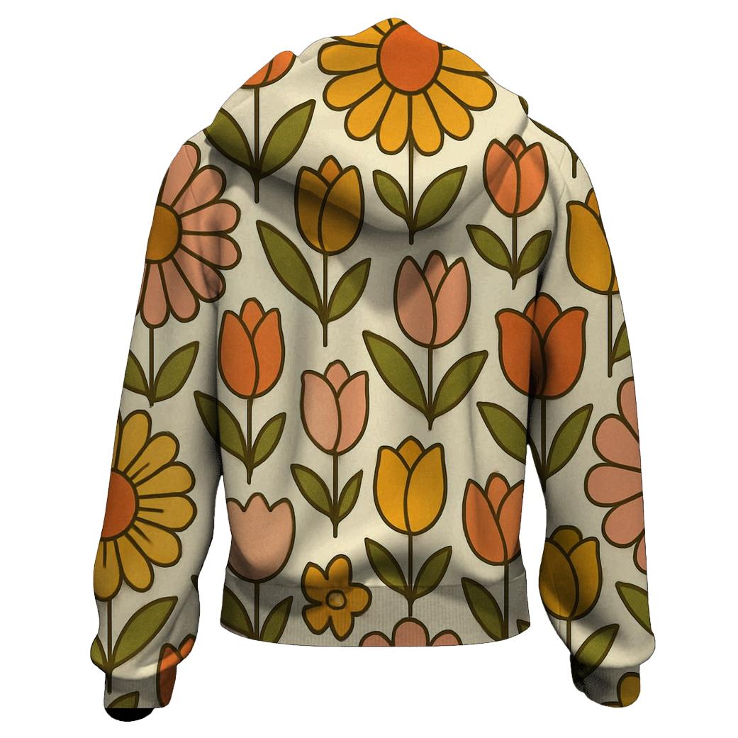 Sunburst Flower Meadow custom hoodies