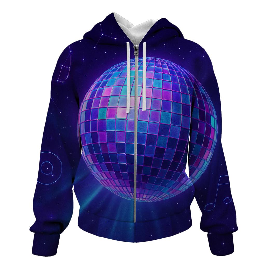 Holographic Disco Constellation embroidered hoodies