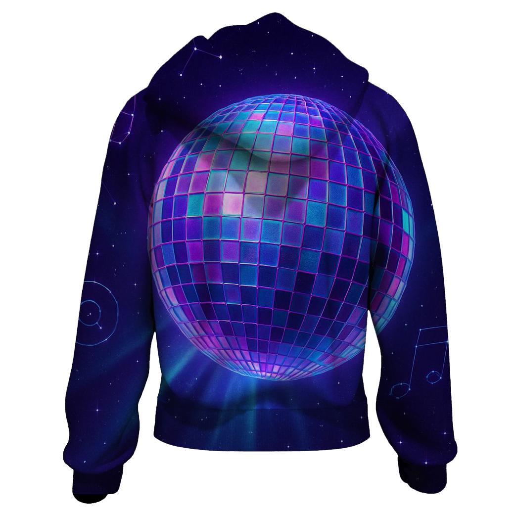 Holographic Disco Constellation embroidered hoodies