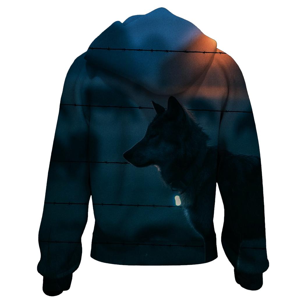 Ranch Perimeter Night Watch Wolf hoodies fashion