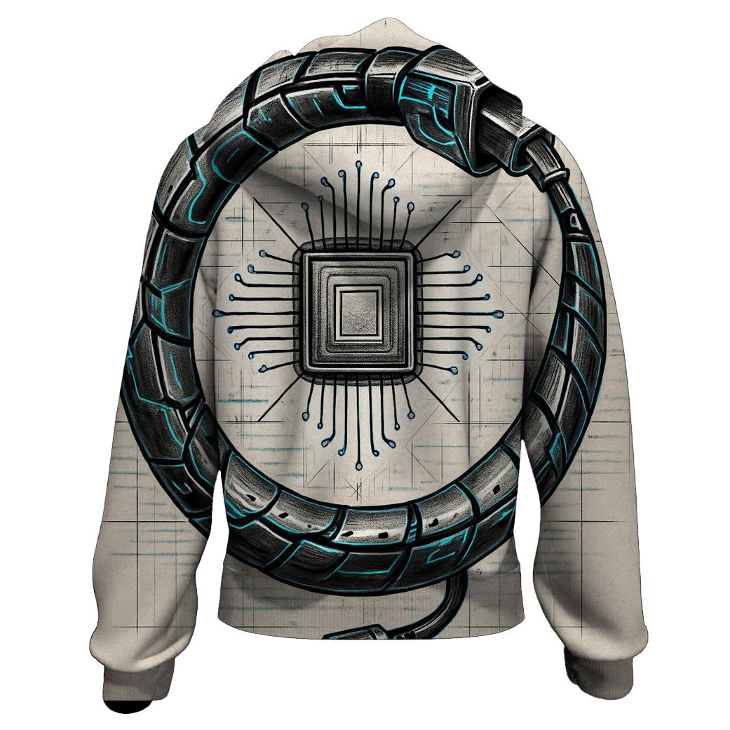 Cyber Circuit Ouroboros premium hoodies