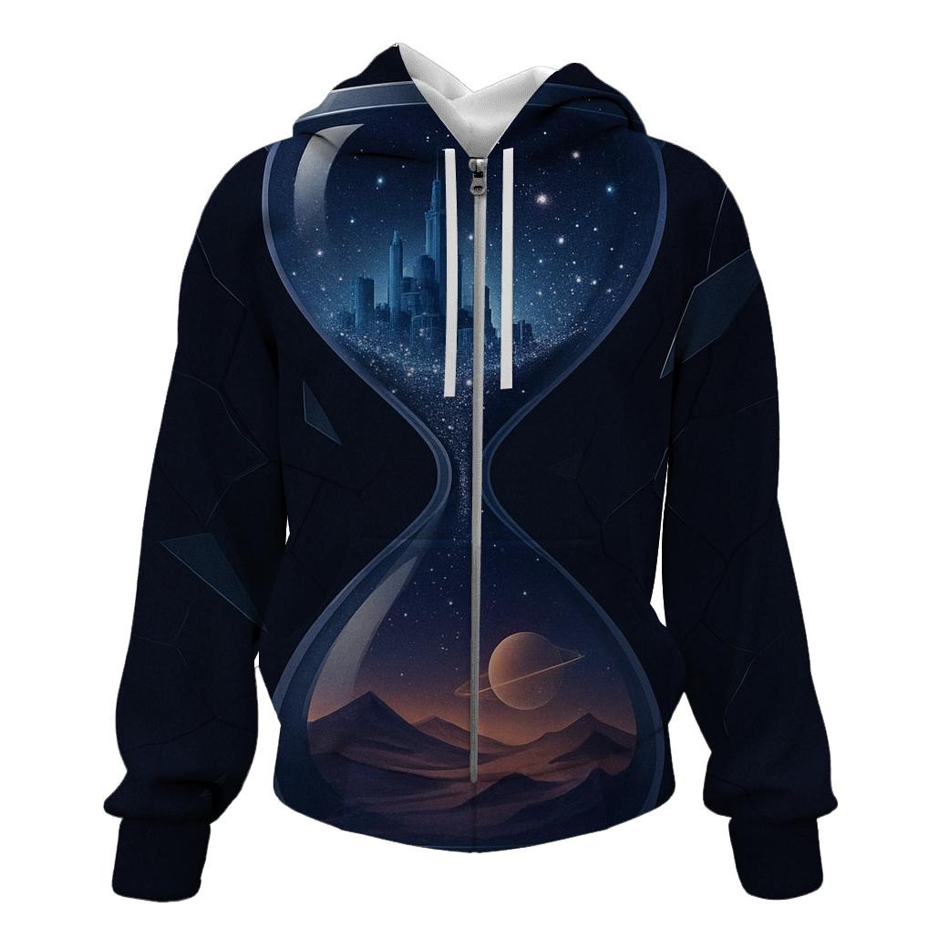 Quantum Hourglass Horizons hoodie styles