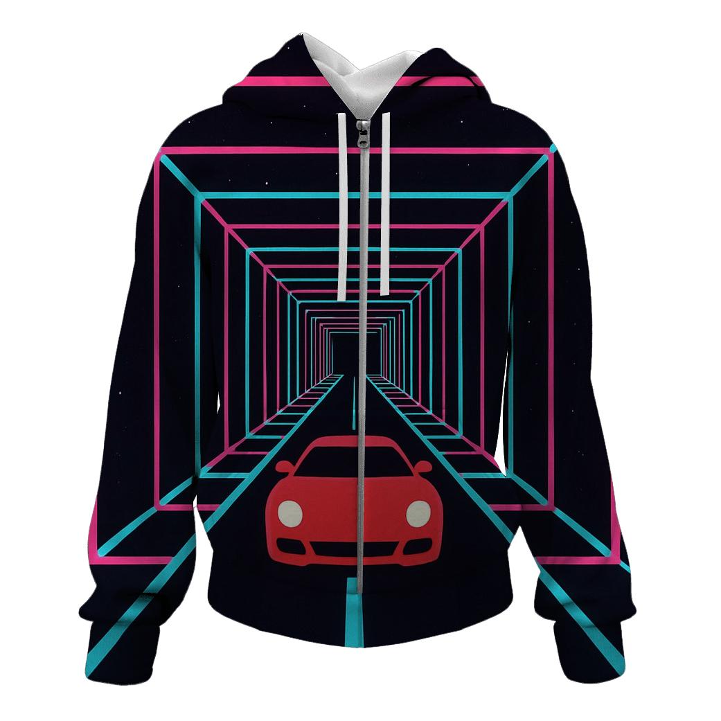 Vapor Tunnel Drive graphic hoodies