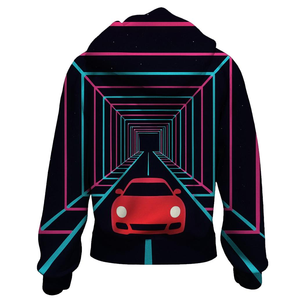Vapor Tunnel Drive graphic hoodies