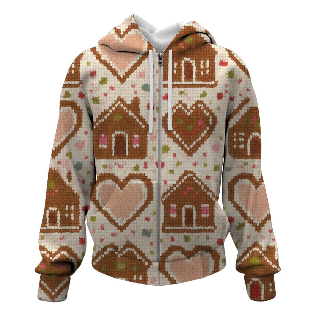 Gingerbread House Checker Sprinkle Design hoodie styles
