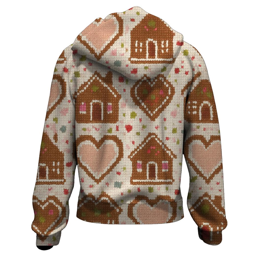 Gingerbread House Checker Sprinkle Design hoodie styles