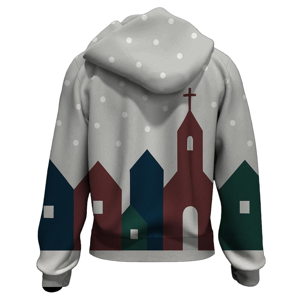 Silent Night Village Silhouettes heavyweight hoodies