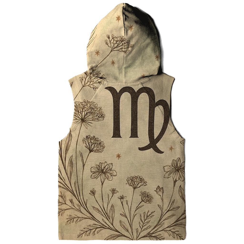 Celestial Virgo Botanical Chart heavyweight hoodies