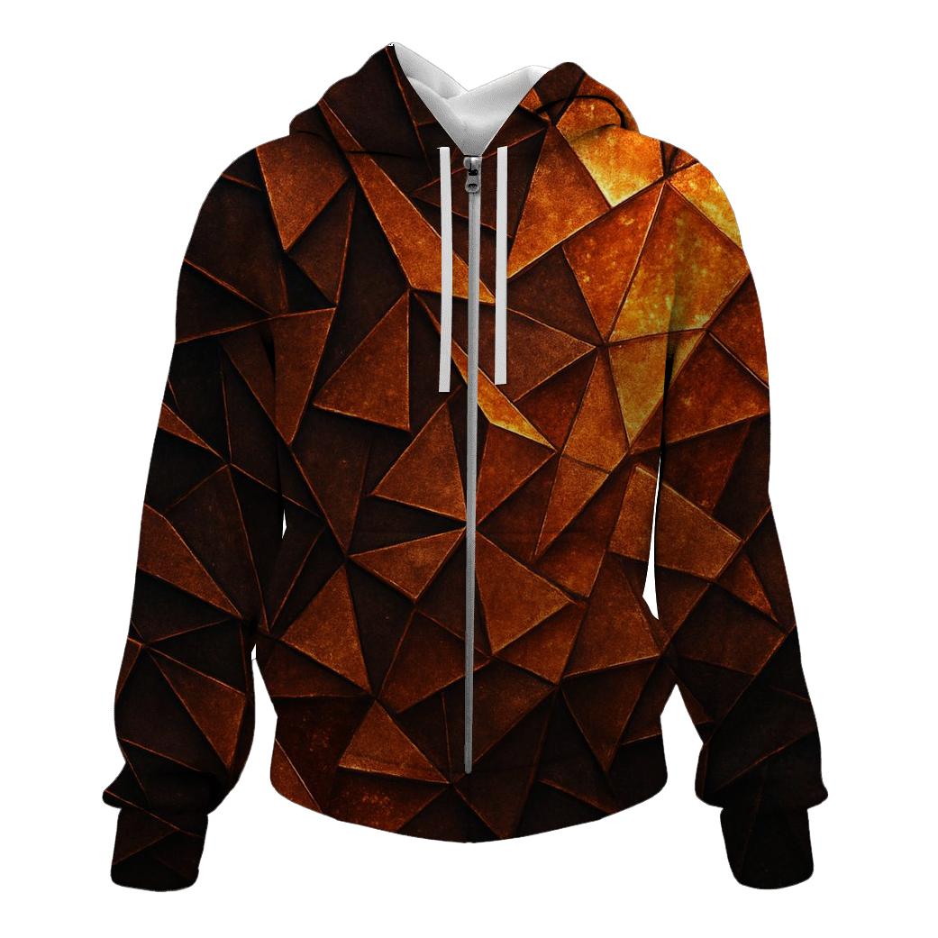 Bronze Ember Facets heavyweight hoodies