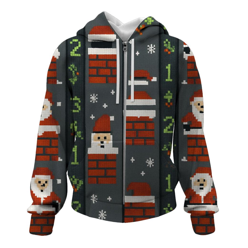 Santa Chimney Countdown Columns Design heavyweight hoodies