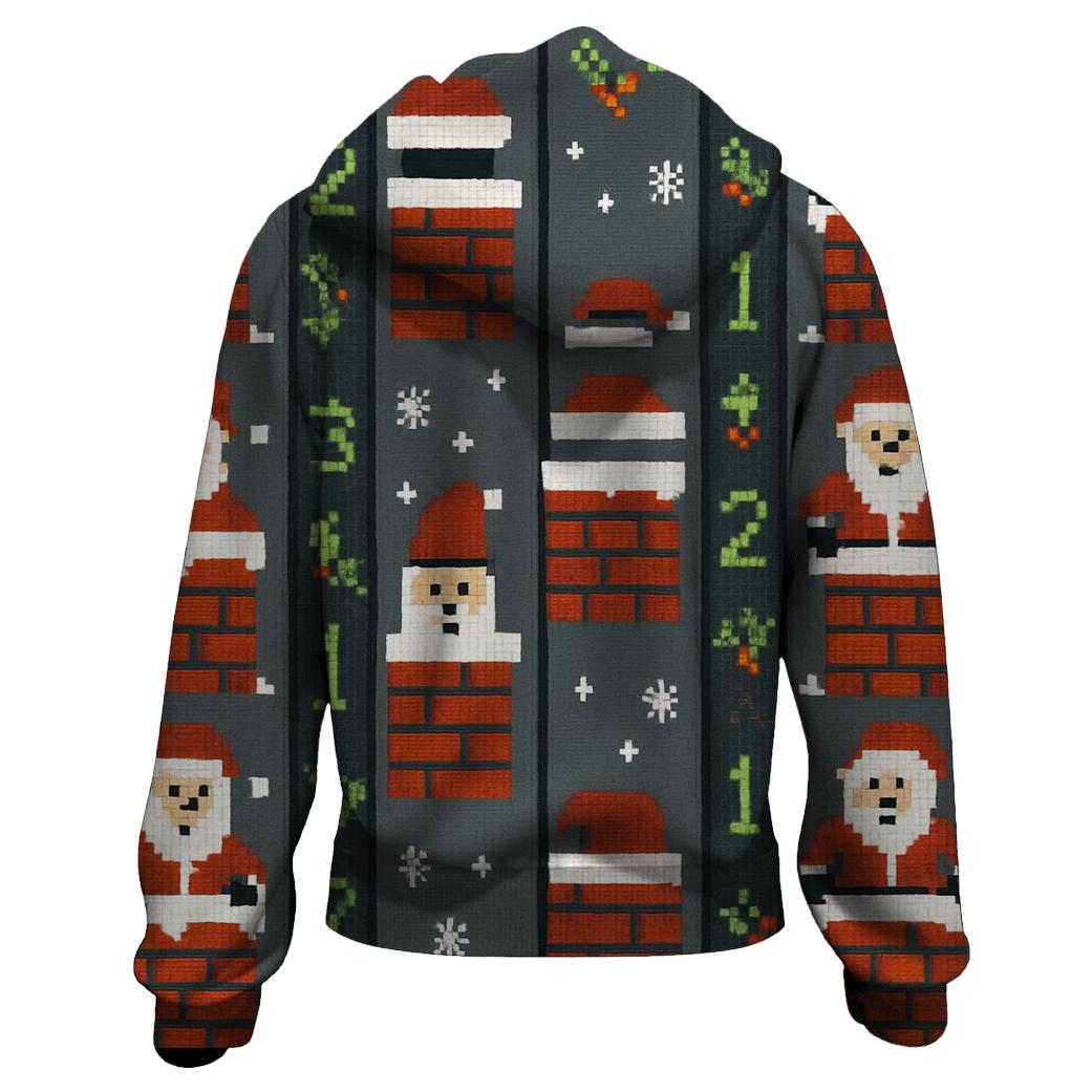 Santa Chimney Countdown Columns Design heavyweight hoodies