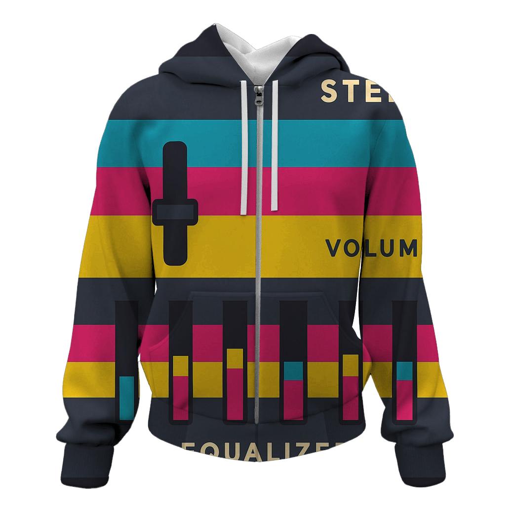 Chromatic Stereo Waves custom hoodies
