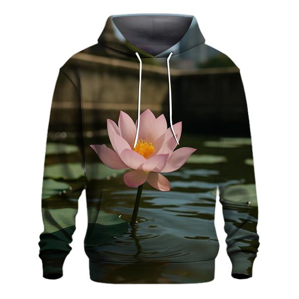 Midday Lotus On Urban Temple Pond hoodie styles