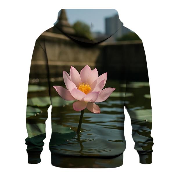 Midday Lotus On Urban Temple Pond hoodie styles