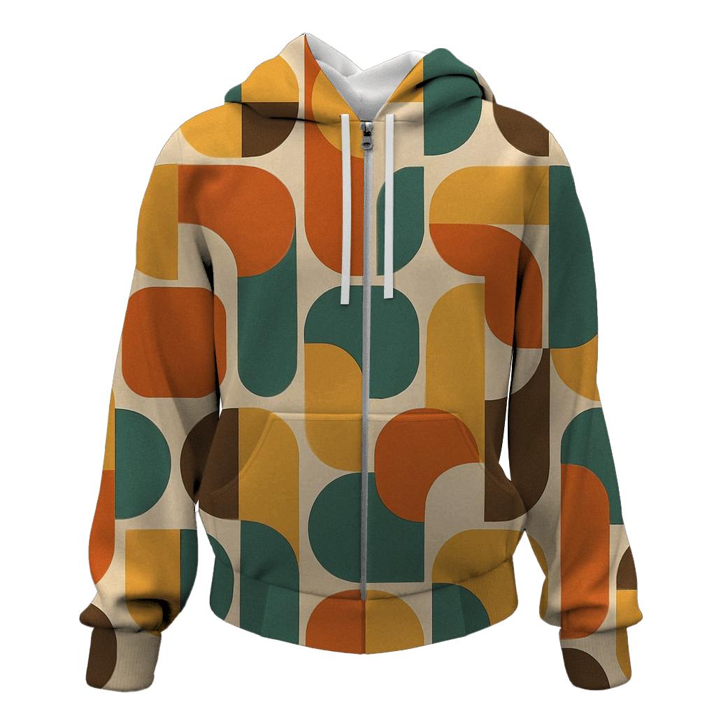 Modular Geo Retro Tiles hoodies fashion