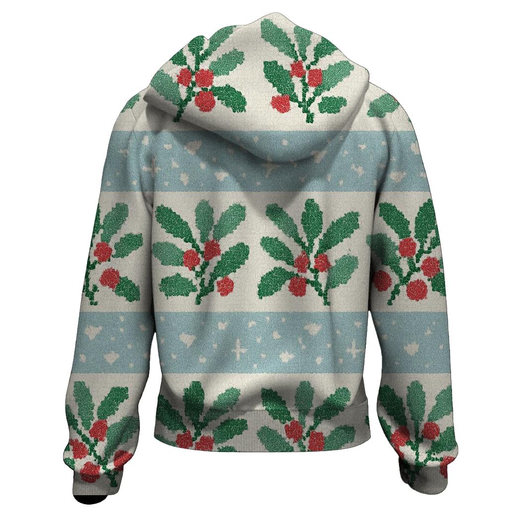 Mistletoe Confetti Snowfall Panel Design hoodie designs