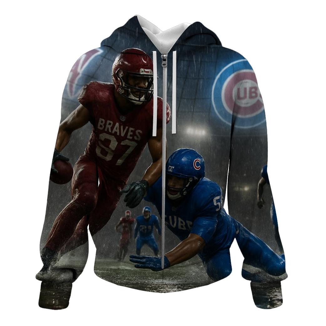 Rain Slicked Rivalry Under The Retractable Dome lightweight hoodies