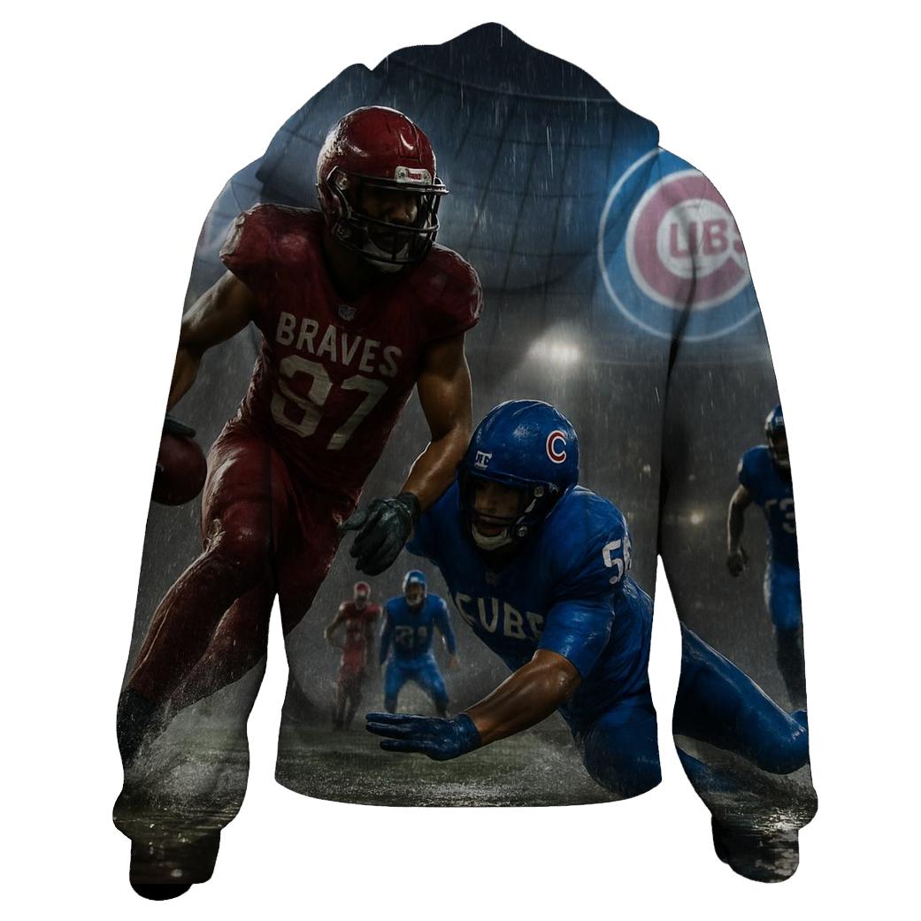 Rain Slicked Rivalry Under The Retractable Dome lightweight hoodies