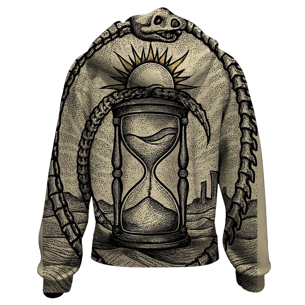 Sandglass Desert Ouroboros lightweight hoodies