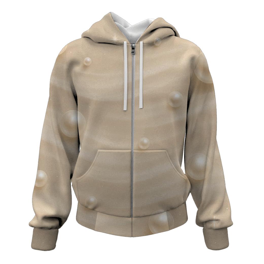 Celestial Pearl Drift embroidered hoodies