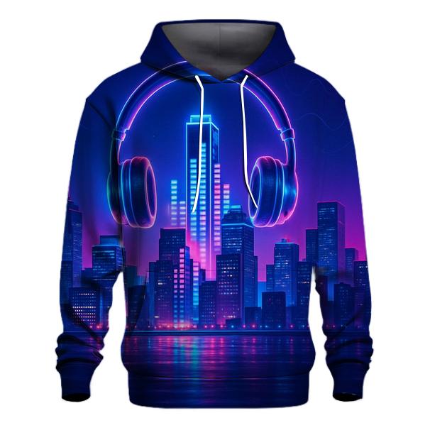 Neon Skyline Soundtrack heavyweight hoodies