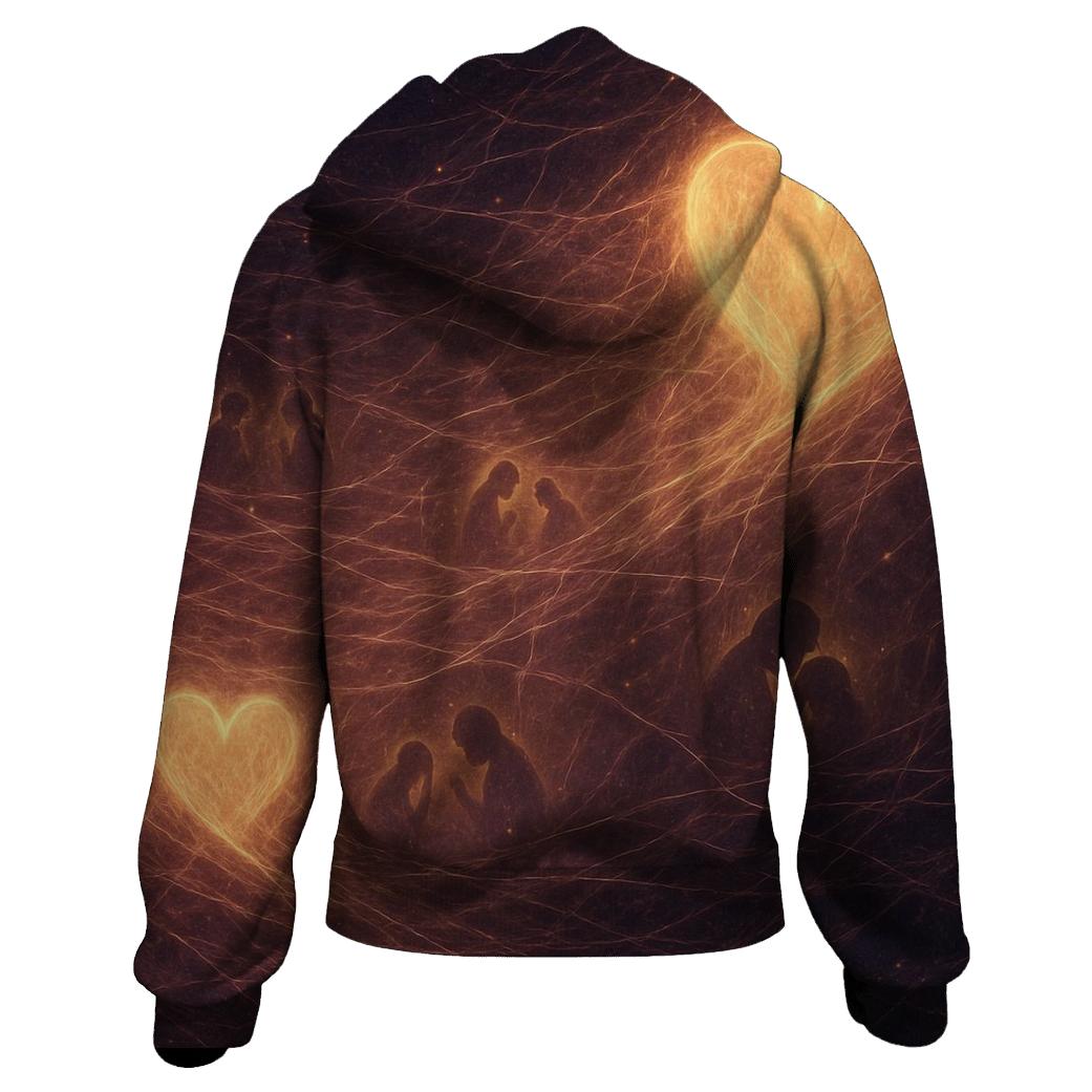 Cosmic Threads Between Her Heart And Mine graphic hoodies