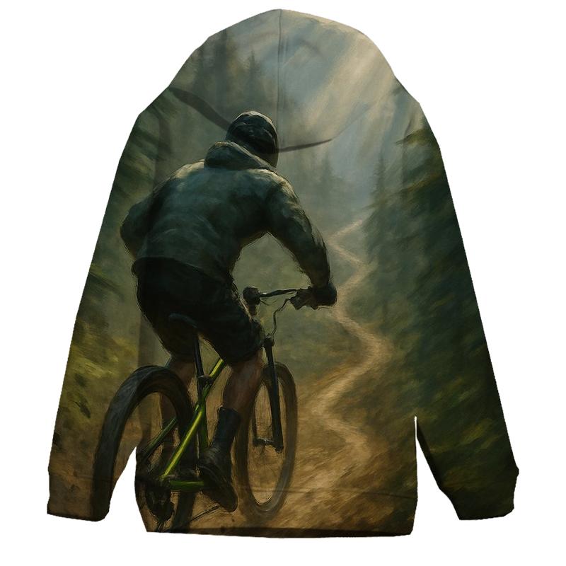 Mountain Bike Forest Descent graphic hoodies