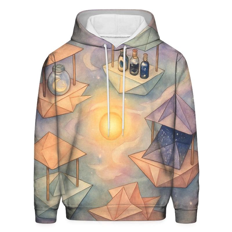 Orbiting Origami Bazaar graphic hoodies
