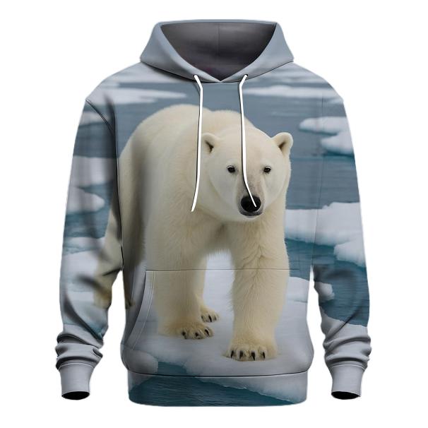 Polar Bear On Drift Ice zip-up hoodies