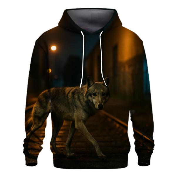 Urban Rail Corridor Wolf Crossing custom hoodies