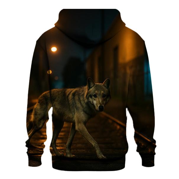 Urban Rail Corridor Wolf Crossing custom hoodies