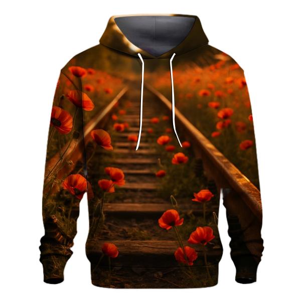 Wild Poppies Along Forgotten Railway pullover hoodies