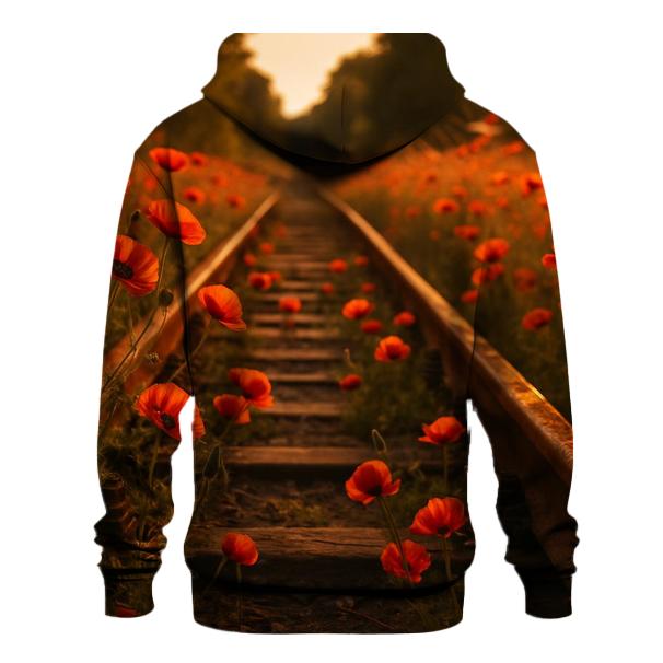 Wild Poppies Along Forgotten Railway pullover hoodies