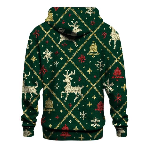 Tangled Tinsel Reindeer Lattice Design hoodie trends