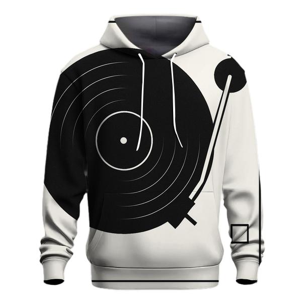Monochrome Turntable Geometry pullover hoodies
