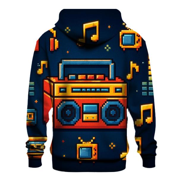 Pixel Boombox Arcade hoodie designs