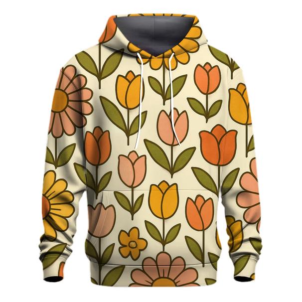 Sunburst Flower Meadow designer hoodies