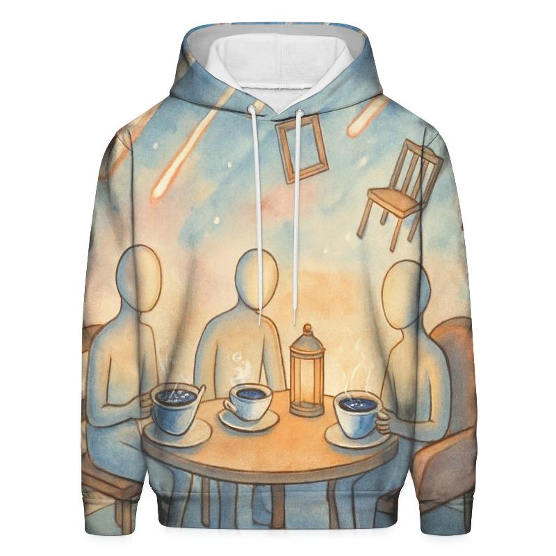 Meteor Shower Tea Party graphic hoodies