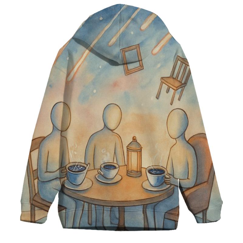 Meteor Shower Tea Party graphic hoodies