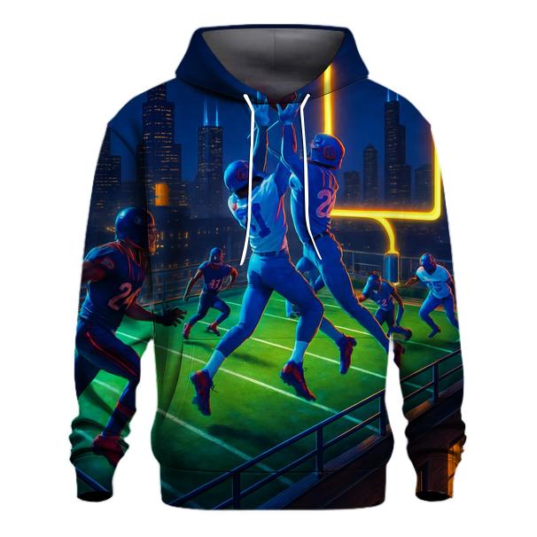 Skyline Showdown On The Rooftop Gridiron zip-up hoodies