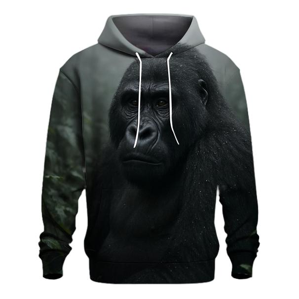 Mountain Gorilla In Misty Canopy printed hoodies
