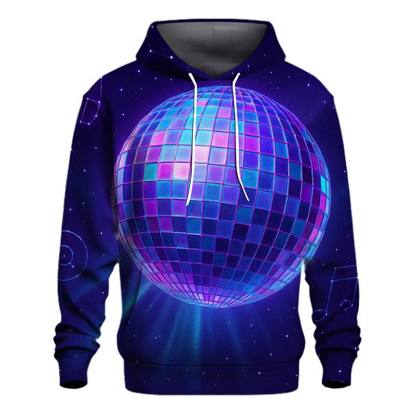 Holographic Disco Constellation printed hoodies