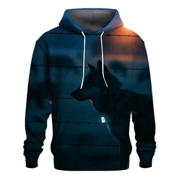 Ranch Perimeter Night Watch Wolf printed hoodies